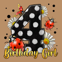 Ladybug Birthday Girl Age 4 Vintage Hoodie | Teevron