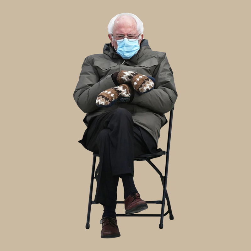 Bernie Sitting In The Cold With Mittens Meme Long Sleeve Tee by artisFamous | Teevron