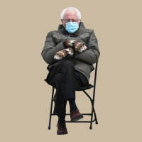 Bernie Sitting In The Cold With Mittens Meme Long Sleeve Tee | Teevron