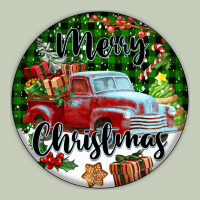 Merry Christmas Truck Ladies Tee | Teevron