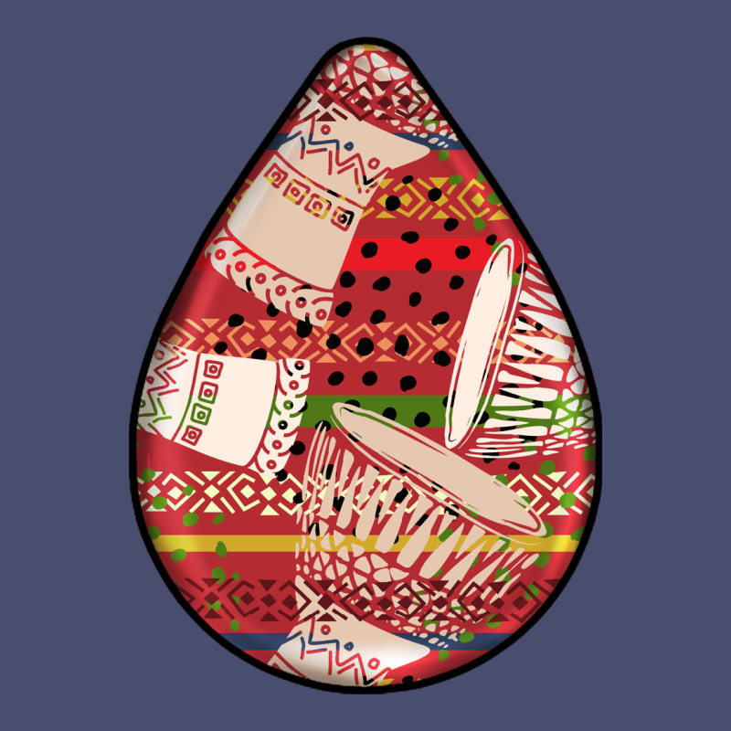 African Fabric Pattern Teardrop Earrings 3 Vintage Tee by BundleAndBundleShop | Teevron