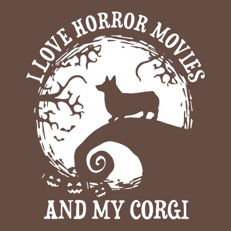 I Love Horror Movies And My Corgi Funny Corgi Long Sleeve Tee by artisFamous | Teevron