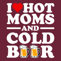 I Love Heart Hot Moms Cold Beer Funny Adult Drinking Joke Long Sleeve Tee | Teevron