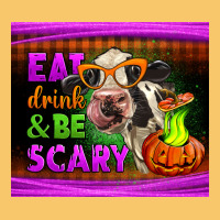 Eat Drink And Be Scary Cow Vintage Hoodie | Teevron
