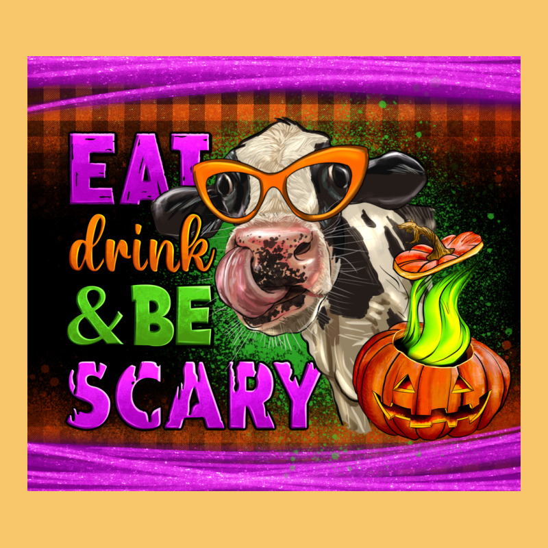 Eat Drink And Be Scary Cow Vintage Hoodie by LillyAllenDesigns | Teevron