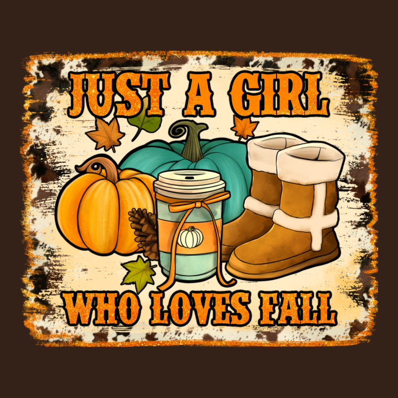 Just A Girl Who Loves Fall Cowhide Background Heavy Core Tee by Jasminsmagicworld | Teevron