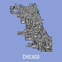 Chicago Typography Neighborhood Map Long Sleeve Tee | Teevron