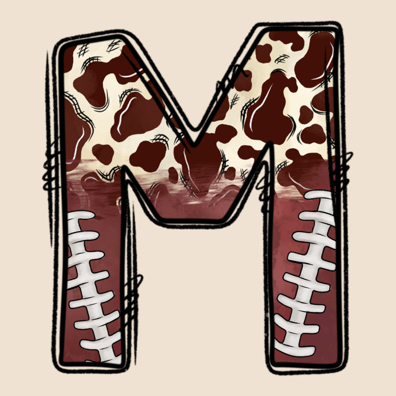 Name Footballcow Print Letter M Urban Heavy Tee by CowhideDigitalArt | Teevron