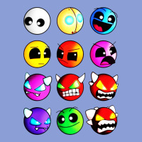 Geometry Dash Difficulty  Faces Long Sleeve Tee | Teevron