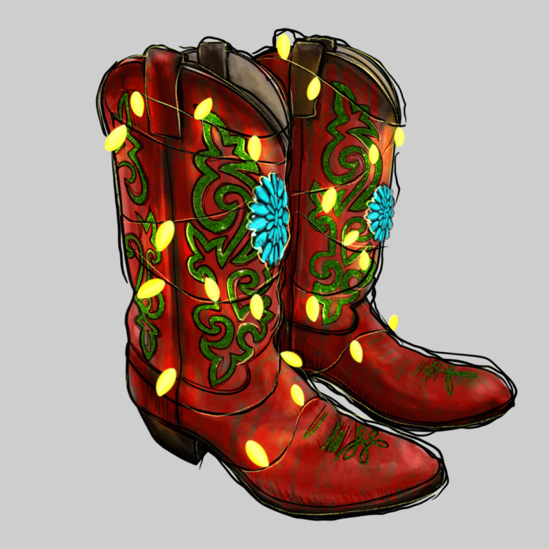 Western Christmas Boots Premium Sweatshirt by RanaPortraitStore | Teevron