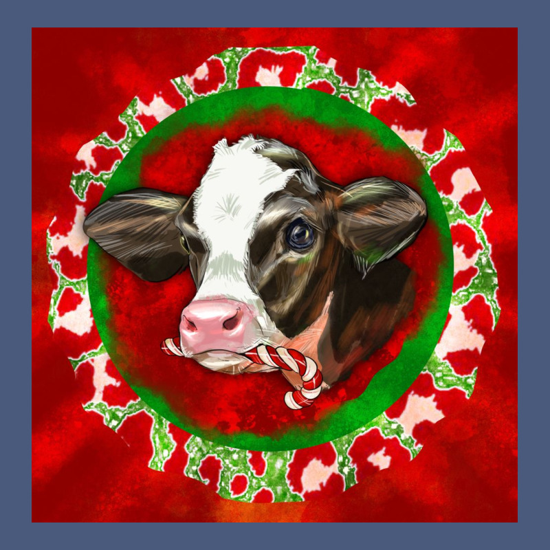 Christmas Holstein Calf Face Vintage Hoodie by LillyAllenDesigns | Teevron