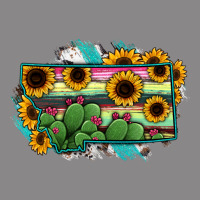 Montana Map Sunflower Cactus Serape Vintage Tee | Teevron