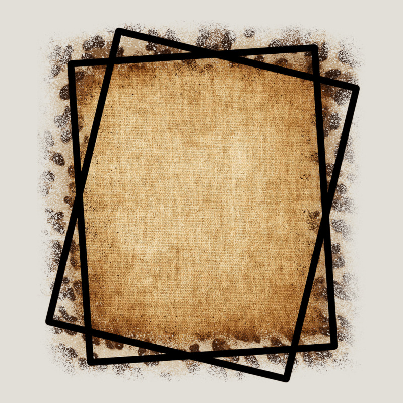 Burlap And Leopard  Black Frame Heavy Core Tee by CowCowDesign | Teevron