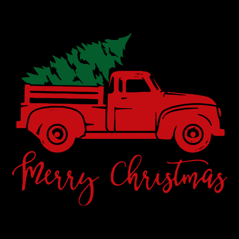 Vintage Red Truck With Christmas Long Sleeve Tee by artisFamous | Teevron