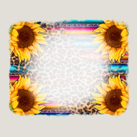 Serape Bleached Sunflowers Leopard Background Heavy Core Tee | Teevron