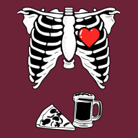 Dad Skeleton Halloween Beer Pizza Long Sleeve Tee | Teevron