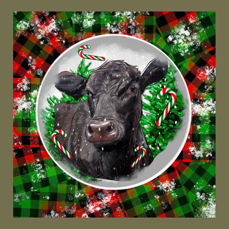 Christmas Black Angus Cow Vintage Hoodie by LillyAllenDesigns | Teevron