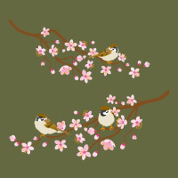 Cherry Blossom Sakura With Bird Long Sleeve Tee | Teevron
