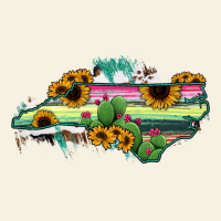 North Carolina Map Sunflower Cactus Serape Vintage Tee | Teevron