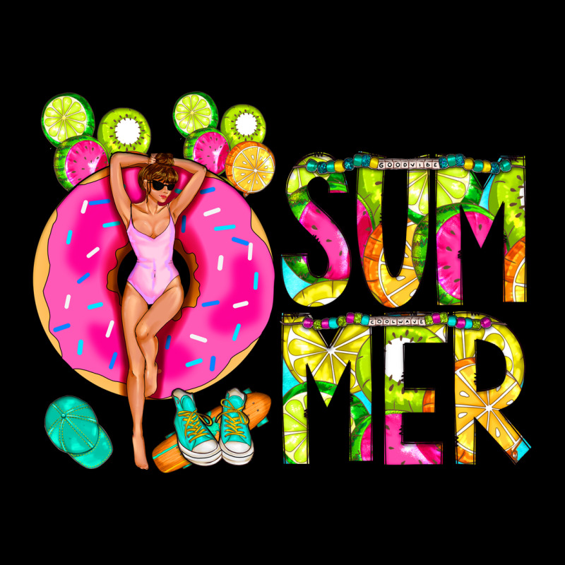 Hello Summer Donut Girl Heavy Core Tee by CowCowDesign | Teevron