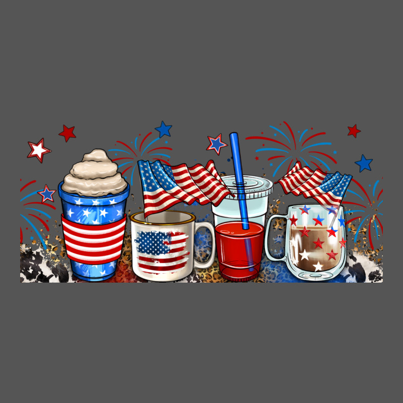 4th Of July Coffe Cups Zipper Hoodie by RanaPortraitStore | Teevron