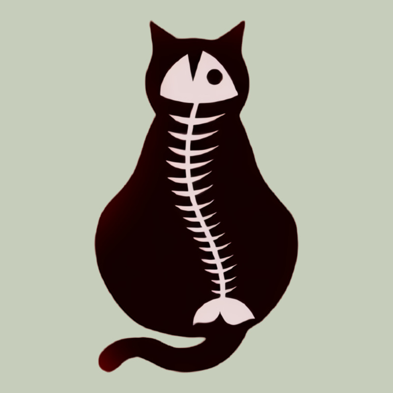 Cat With Fish Bone Long Sleeve Tee by artisFamous | Teevron