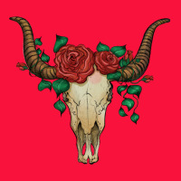 Bull Skull With Roses Classic Tee | Teevron