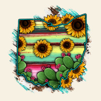 Ohio Map Sunflower Cactus Serape Vintage Tee | Teevron