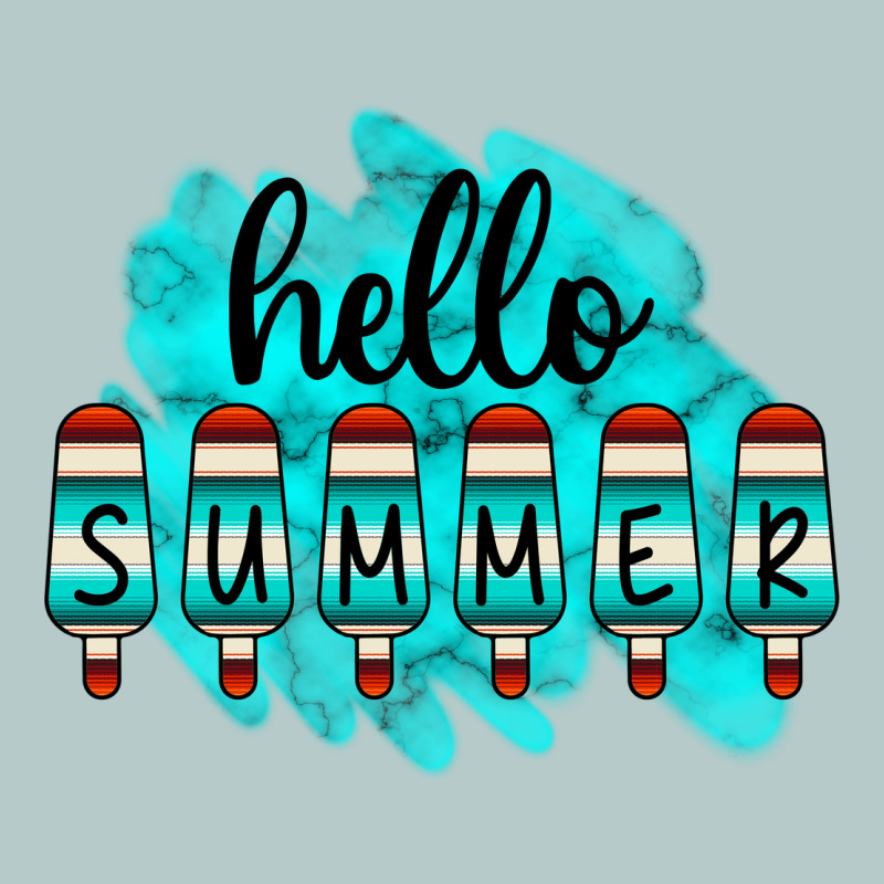 Hello Summer Serape Turquoise Heavy Core Tee by CowCowDesign | Teevron