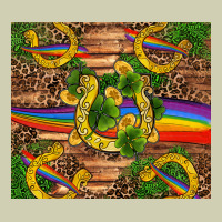 St Patricks Day Horseshoe Shamrock Rainbow Gold Heavy Core Tee | Teevron