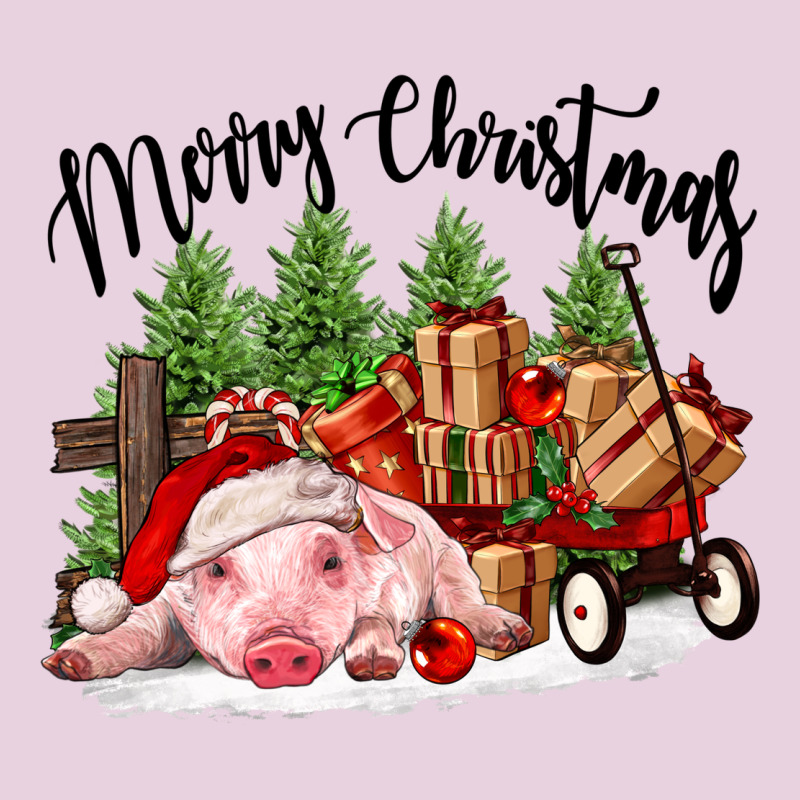 Merry Christmas Pig Ladies Tee by FaDigitalArtStudio | Teevron