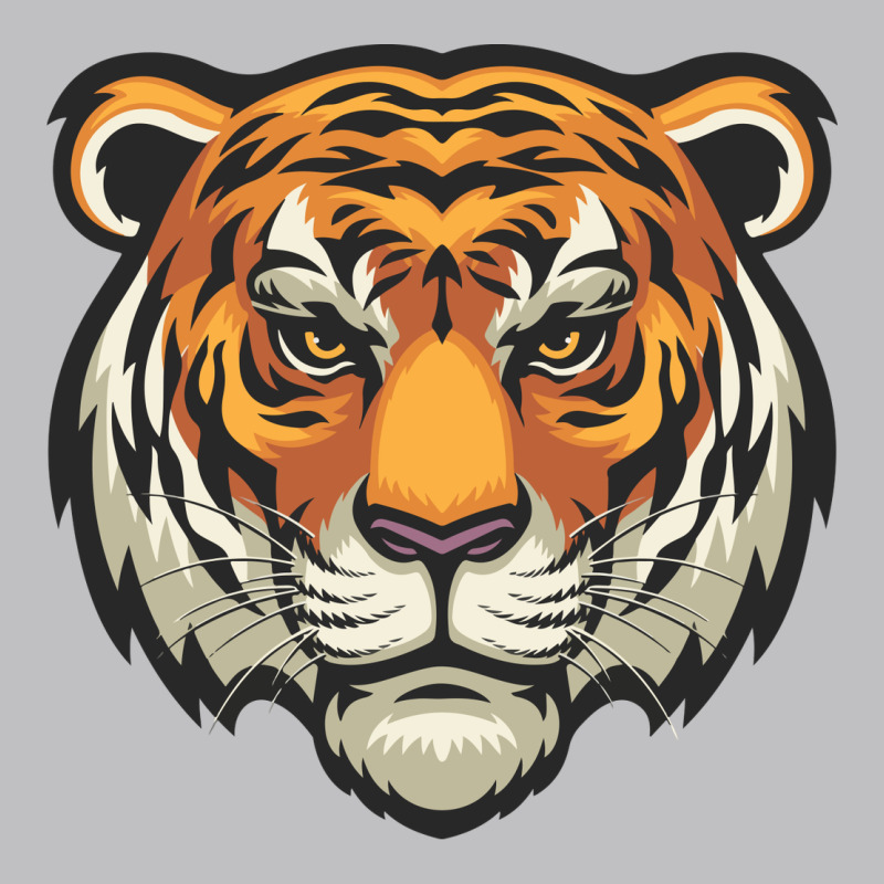 Tiger Vector Face Long Sleeve Tee by artisFamous | Teevron