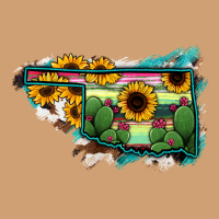 Oklahoma Map Sunflower Cactus Serape Vintage Tee | Teevron