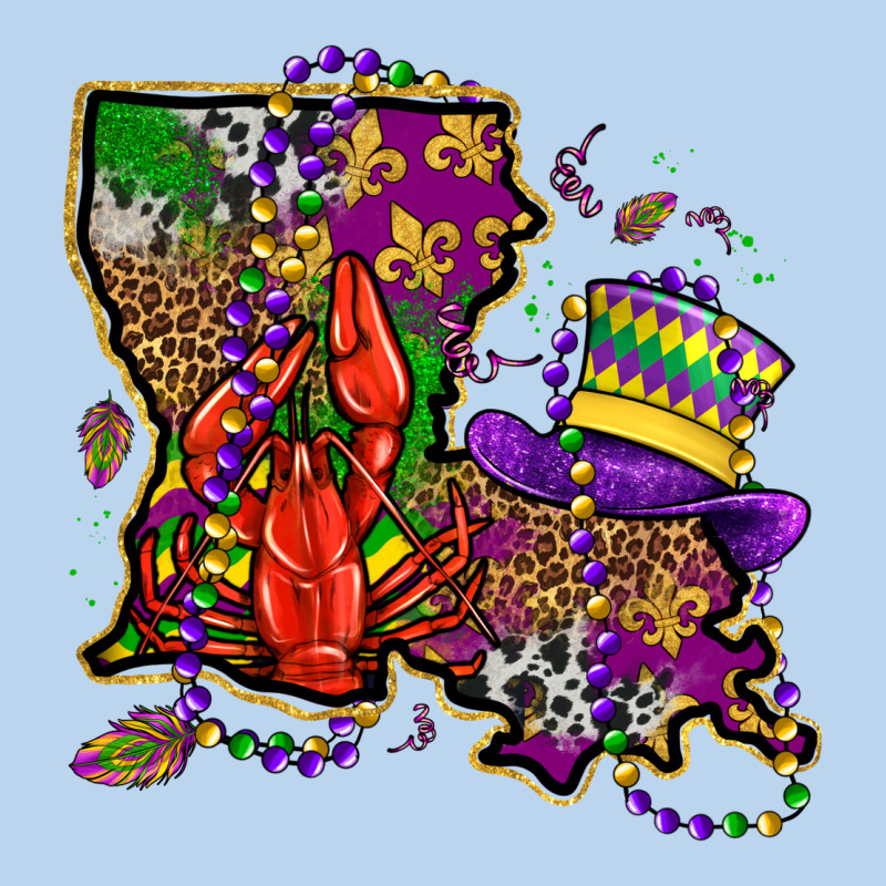 Mardi Gras Louisiana Map Classic Tee by OliviaCreatesArt | Teevron