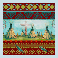Teepe Tent Dreamcatcher Totem Pole Seamless Patter Ladies Tee | Teevron