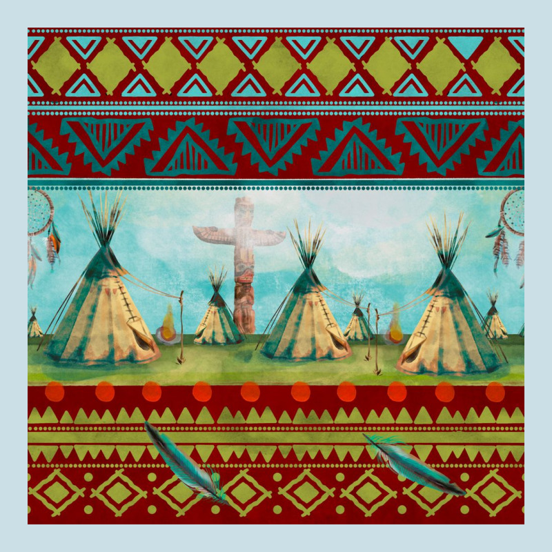 Teepe Tent Dreamcatcher Totem Pole Seamless Patter Ladies Tee by FaDigitalArtStudio | Teevron