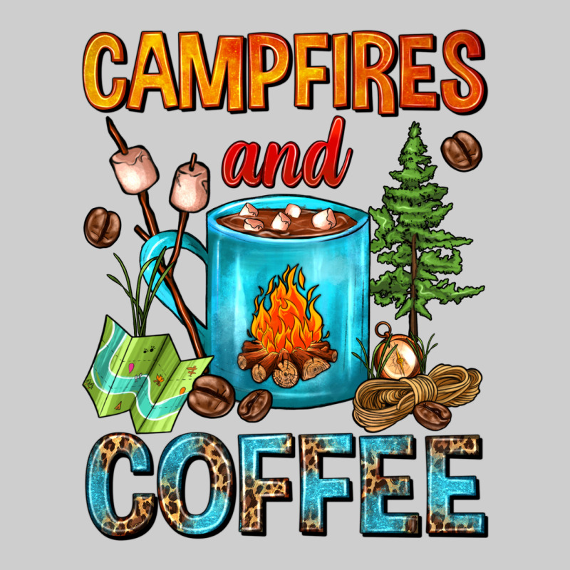 Campfires And Coffee Camping Coffee Premium Tee by FaDigitalArtStudio | Teevron