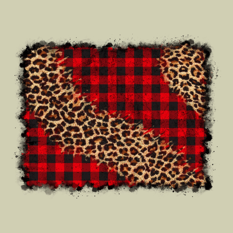 Leopard Buffalo Plaid Background Heavy Core Tee by CowCowDesign | Teevron