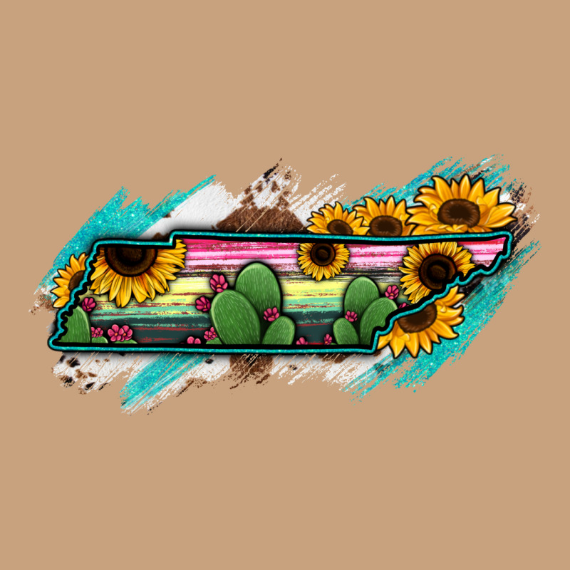 Tennessee Map Sunflower Cactus Serape Vintage Tee by RanaPortraitStore | Teevron