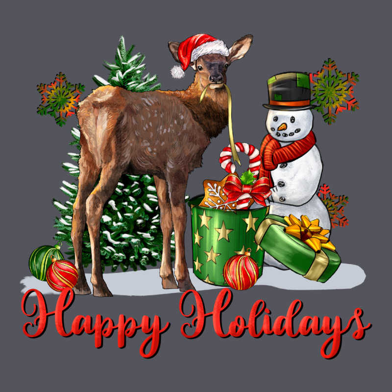 Happy Holidays Baby Deer Vintage Hoodie by LillyAllenDesigns | Teevron