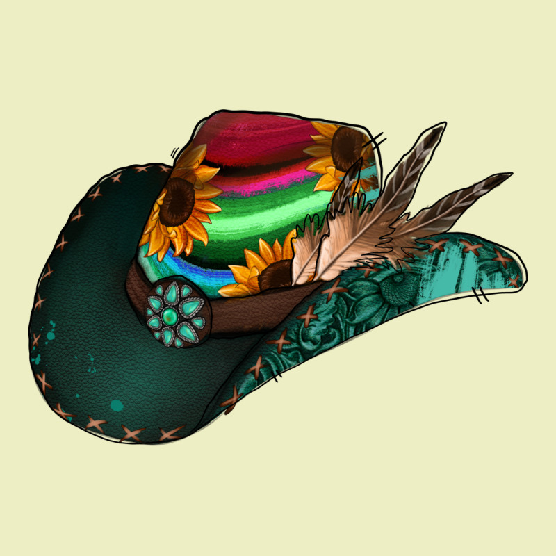 Aztec Sunflower Cowboy Hat Urban Hoodie by Jasminsmagicworld | Teevron