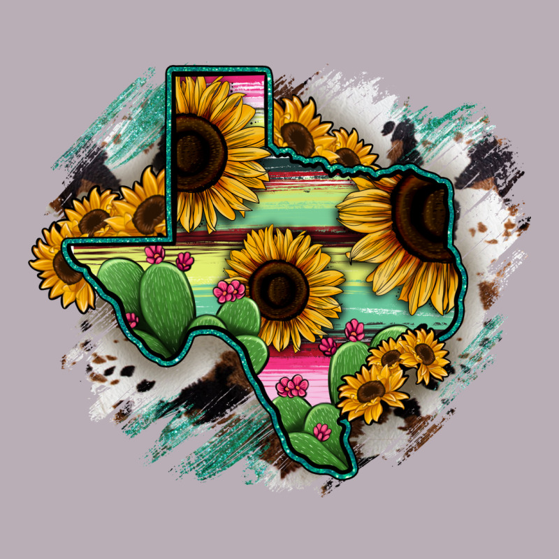Texas Map Sunflower Cactus Serape Vintage Tee by RanaPortraitStore | Teevron