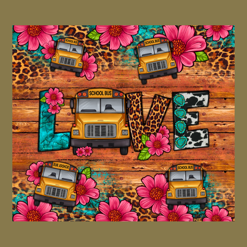 Love School Bus Leopard Premium Hoodie by Artiststas | Teevron