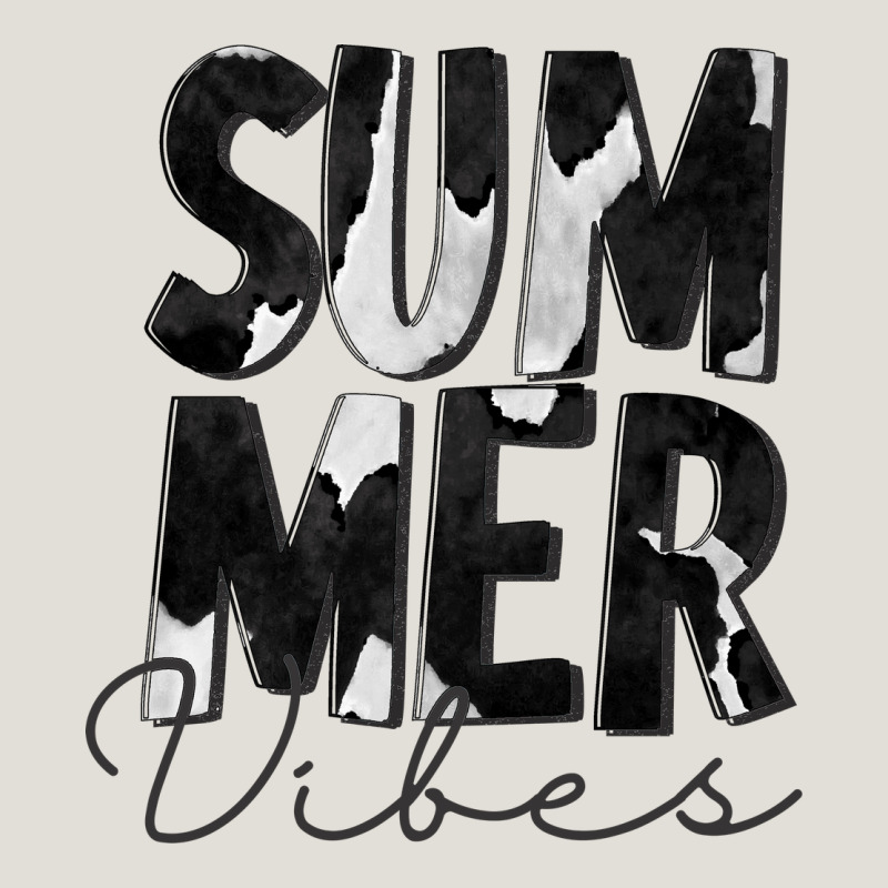 Summer Vibes Black White Cowhide Heavy Core Tee by CowCowDesign | Teevron