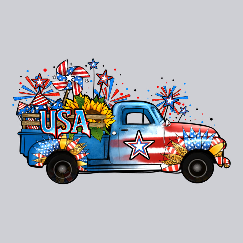 Usa 4th Of July Sunflower Truck Classic Tee by Jasminsmagicworld | Teevron