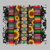 Cowhıde Aztec Serape Wıth Leopard And Sunflowers Brushstroke Classic Tee | Teevron