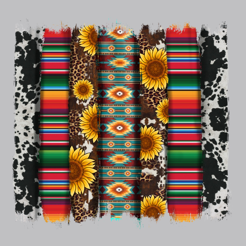 Cowhıde Aztec Serape Wıth Leopard And Sunflowers Brushstroke Classic Tee by Artiststas | Teevron