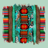 Serape Aztec Leopard And Turquoise Glitter With Gemstone Brushstroke Classic Tee | Teevron