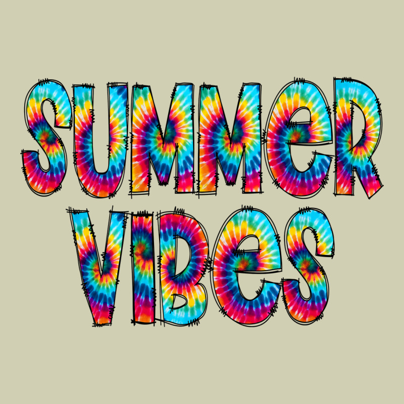 Summer Vibes Tie Dye Doodle Heavy Core Tee by CowCowDesign | Teevron