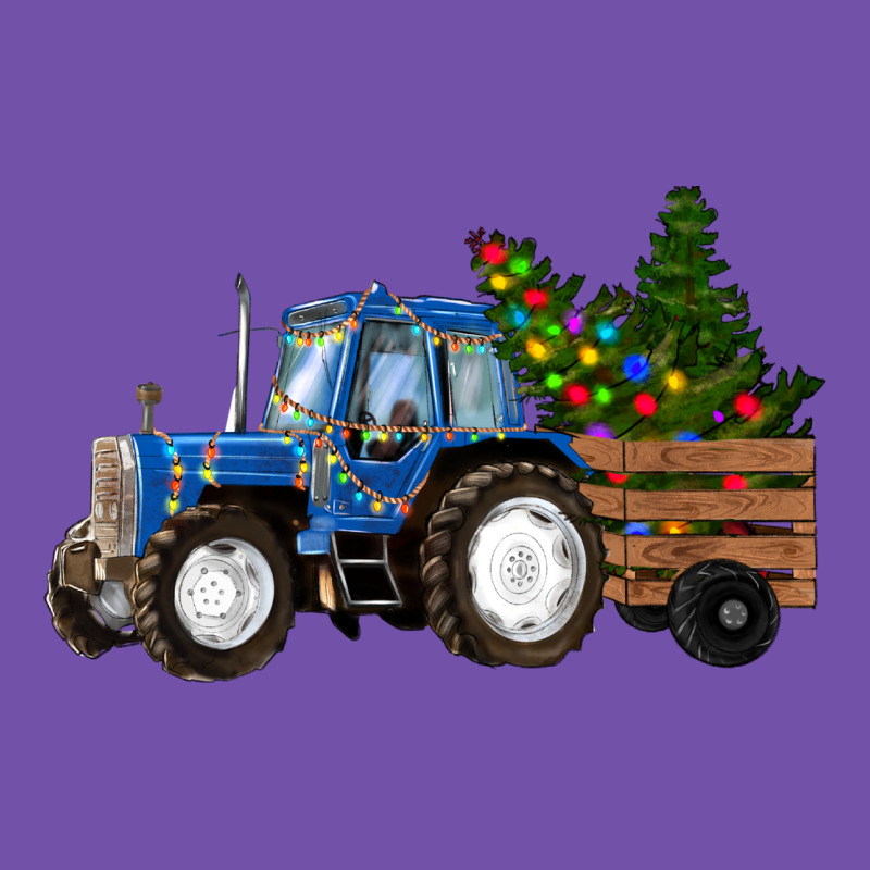 Blue Christmas Tractor Premium Sweatshirt by RanaPortraitStore | Teevron